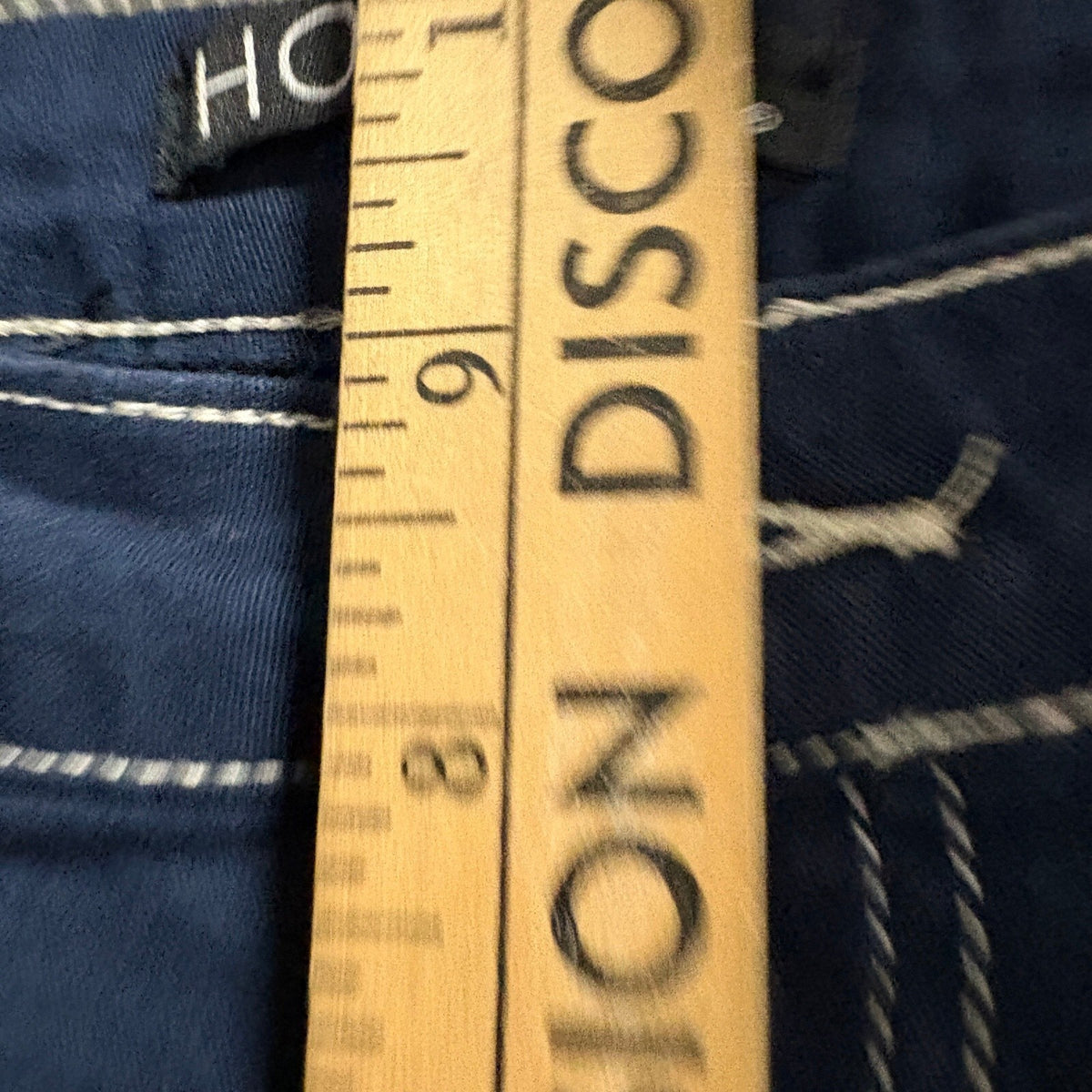 Hot Kiss Cargo Pants Womens 5 Navy Blue Mid Rise Wide Leg Contrast Stitch Y2K