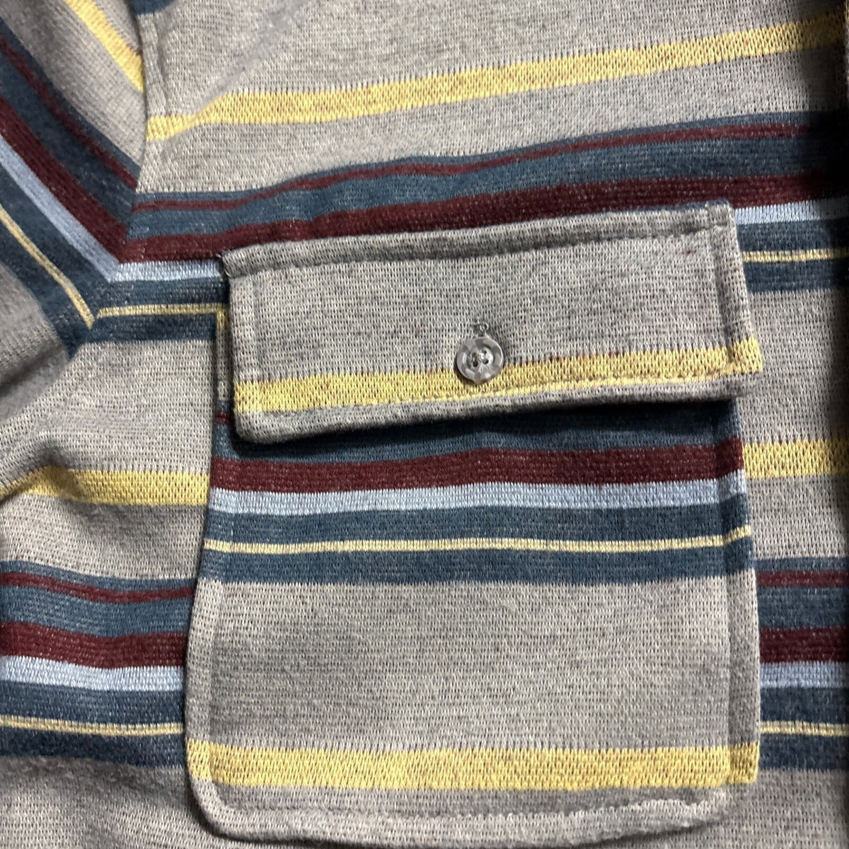 Caliville Mens XL Striped Fleece Shirt Jacket Long Sleeve Button Up Flannel Gray