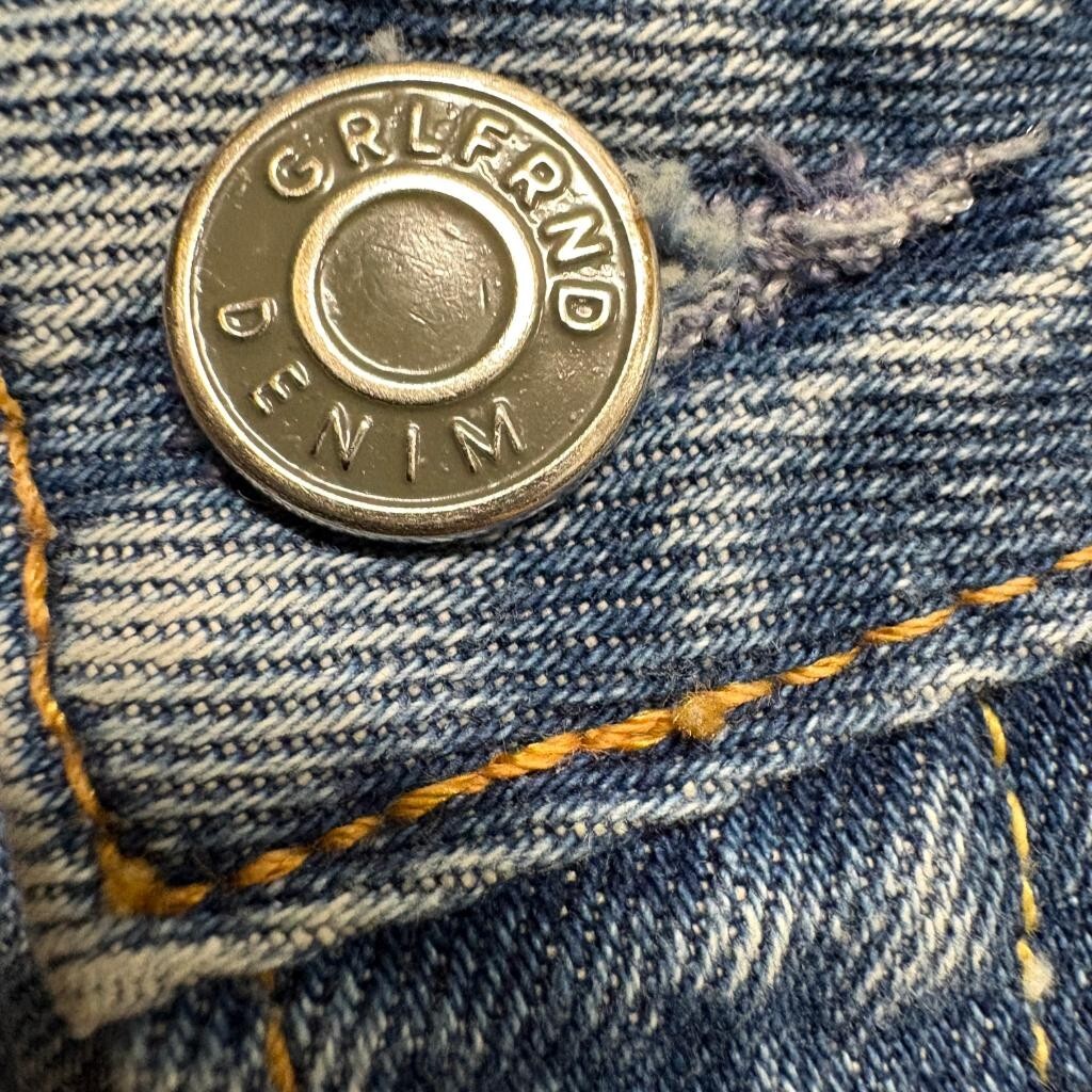 GRLFRND Karolina High Rise Skinny Jeans Womens Size 26 Distressed Blue Denim USA