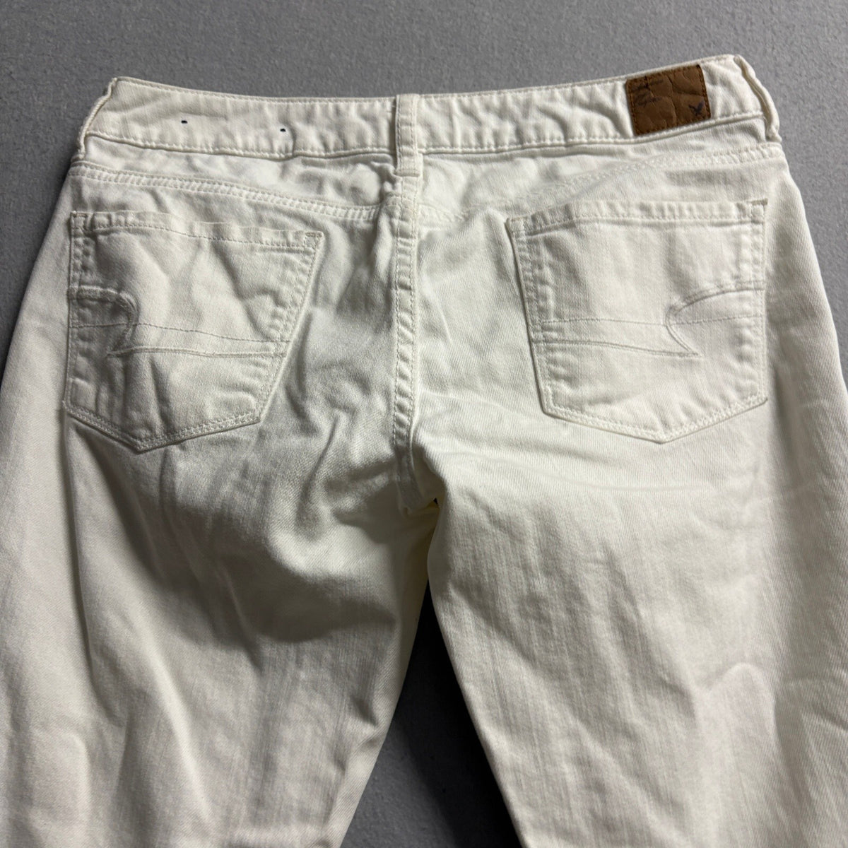 American Eagle Outfitters Womens Skinny Jeans Size 6 Regular White Stretch Denim