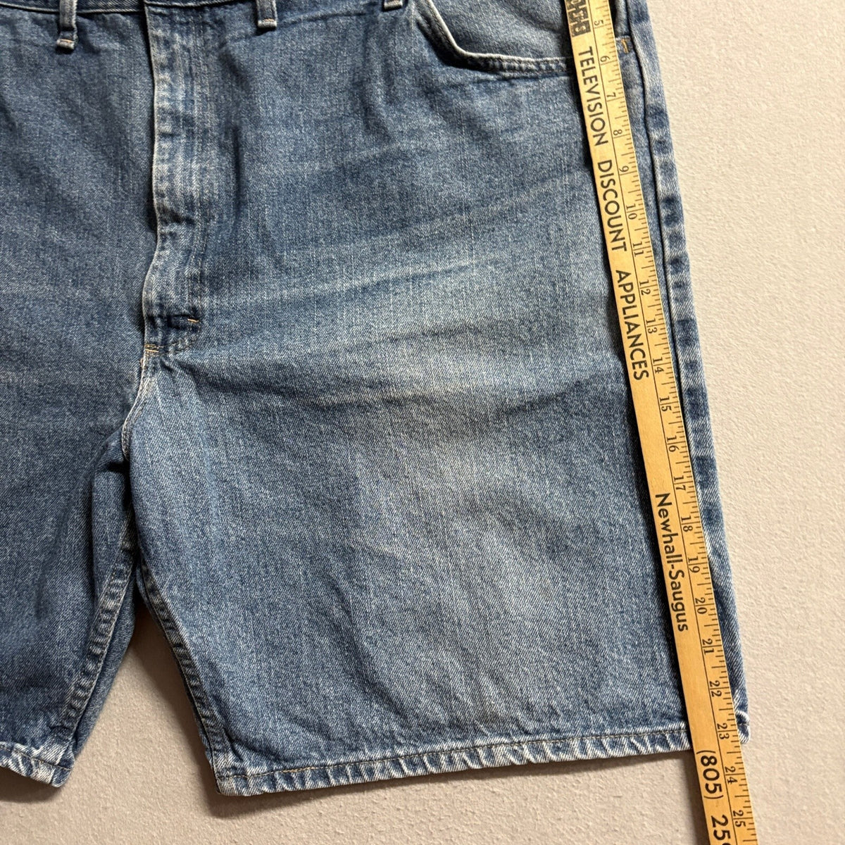 Wrangler Denim Shorts Mens 48 Regular Blue Jeans Relaxed Fit 606W1MS Cotton