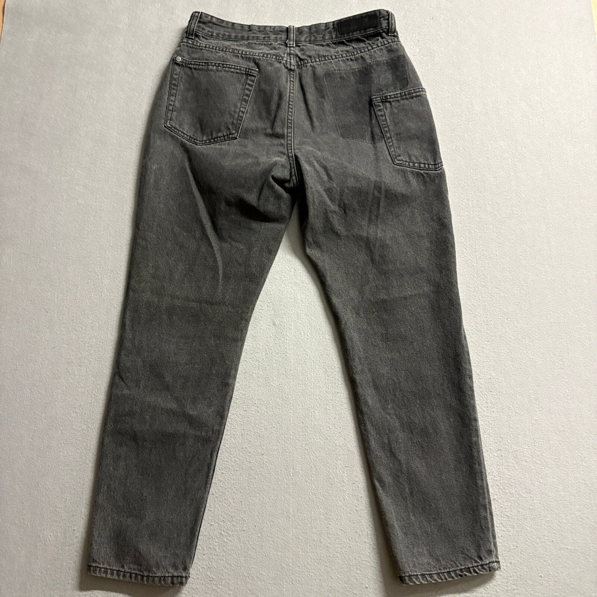Liquor N Poker Black Wash Denim Jeans Womens Size UK 10 High Rise Tapered
