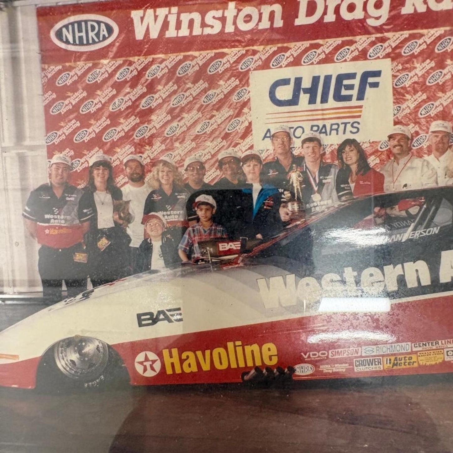 Randy Anderson Western Auto Havoline NHRA Winston Drag Racing Framed Photo
