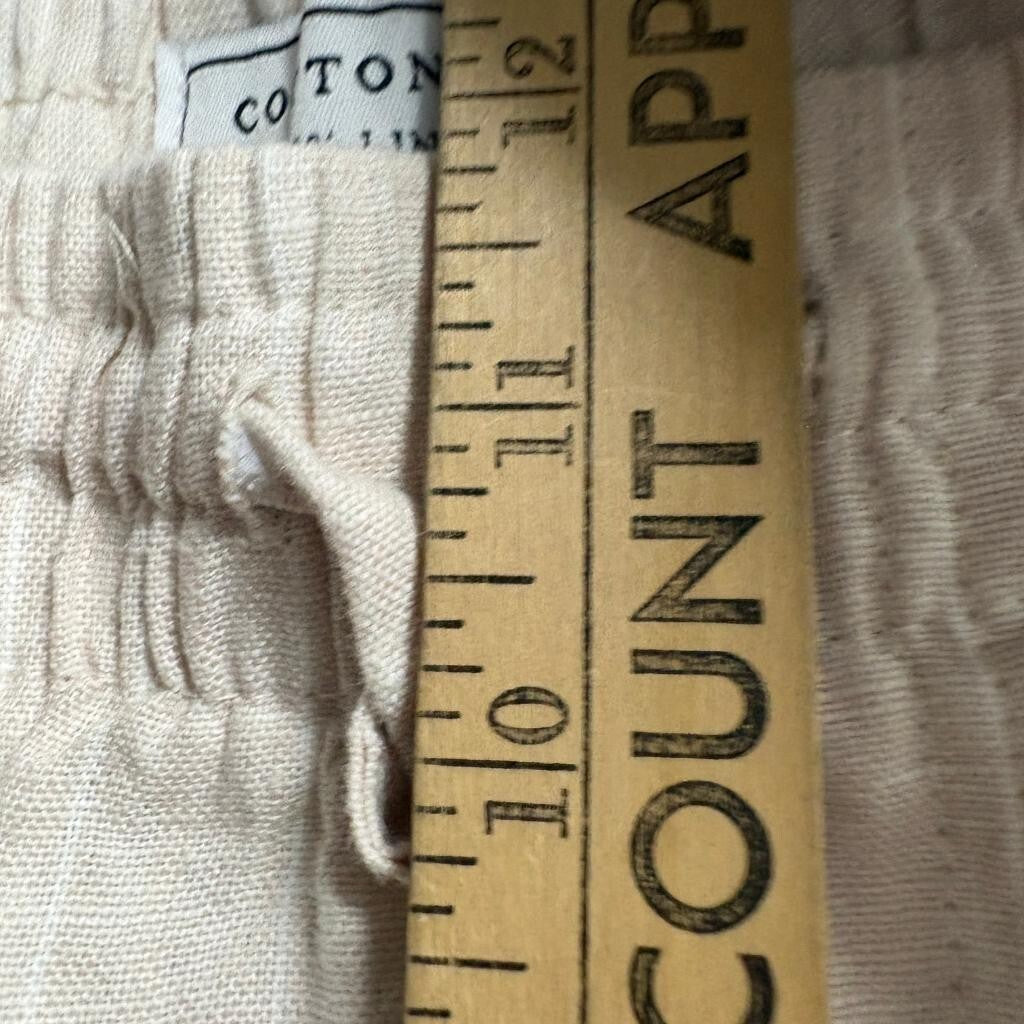 Cotton On Women's 100% Linen Pants Size S Beige Drawstring Waist Casual
