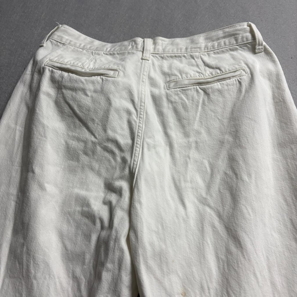 Madewell Baggy Straight Jeans Womens 29 White Cotton Denim Pleated Front Pants