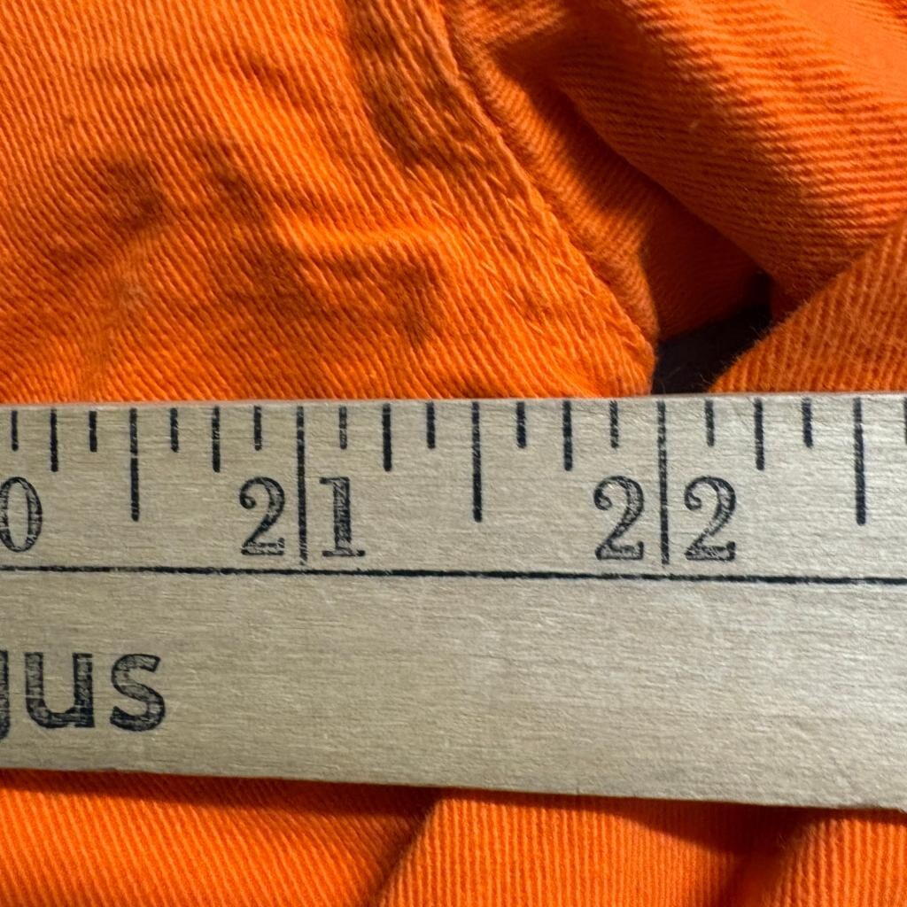 Up Time Fashion Mens Large Orange Cotton Denim Button Down Shirt Long Sleeve NWT