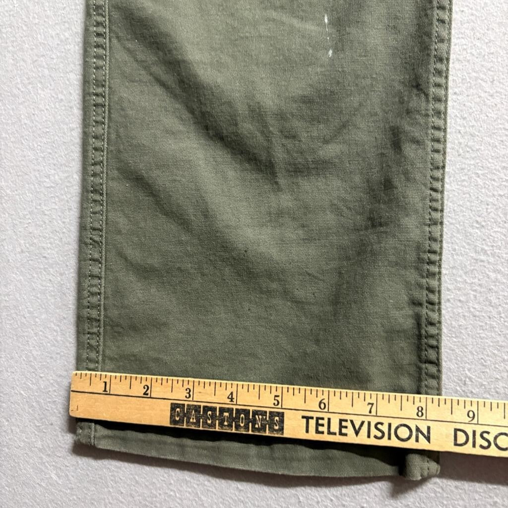 Eddie Bauer Canvas Utility Pants Mens 32x32 Green Cotton Blend Workwear