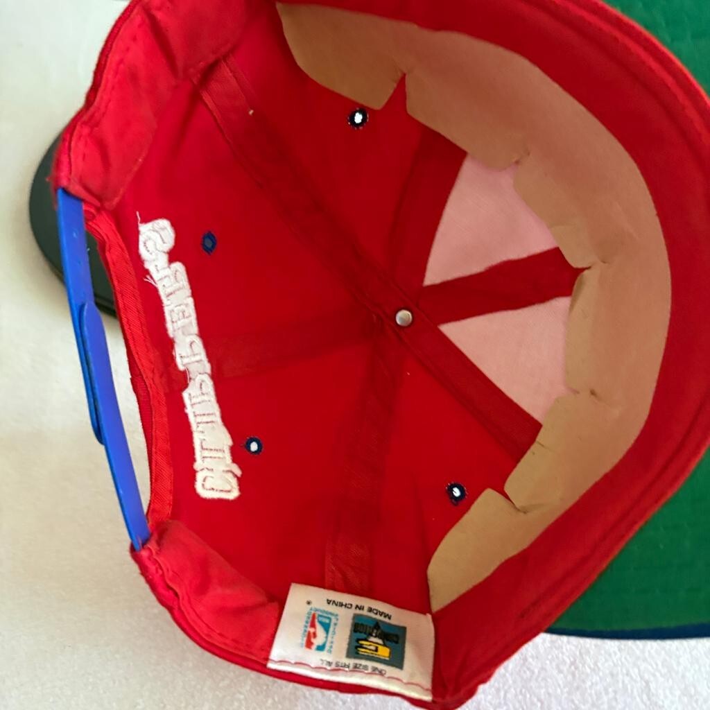 Vintage Los Angeles Clippers Snapback Hat Red Blue Competition NBA Cap