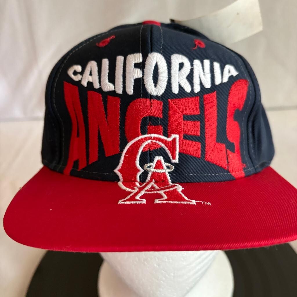 Vintage California Angels Snapback Hat Competitor MLB Baseball Cap Navy Red NWT