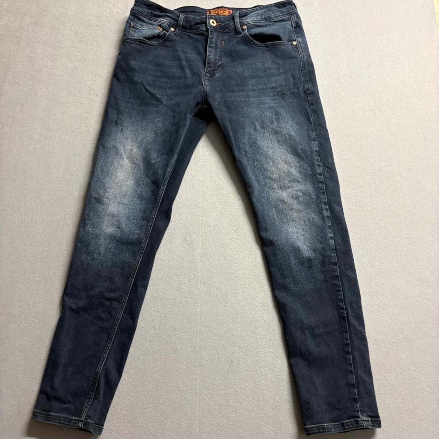 Colins Jeans Mens 32x30 Danny Slim Fit Low Rise Dark Wash Denim Blue 1056612