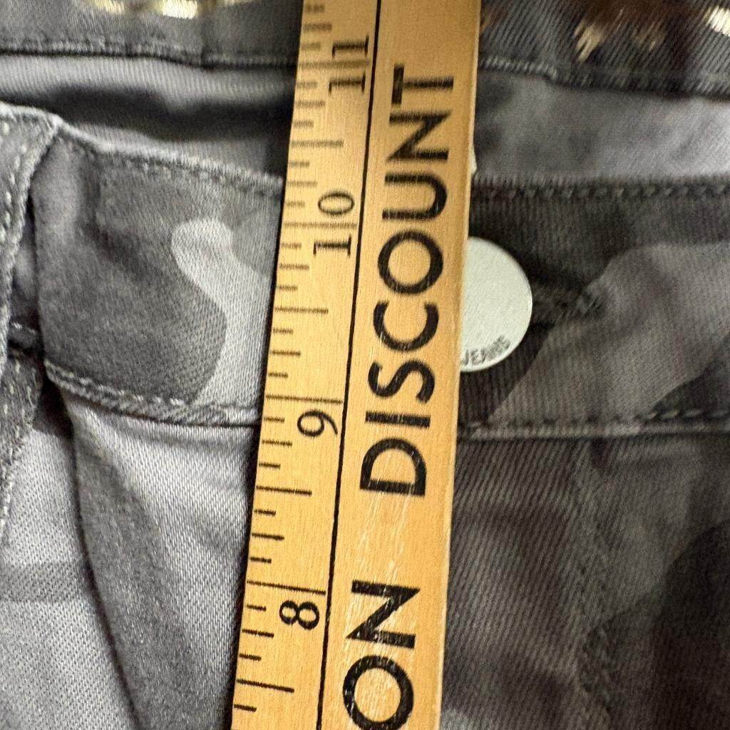 Seven7 Utility Ankle Skinny Jeans Womens 12 Camo Gray Stretch Denim Pants