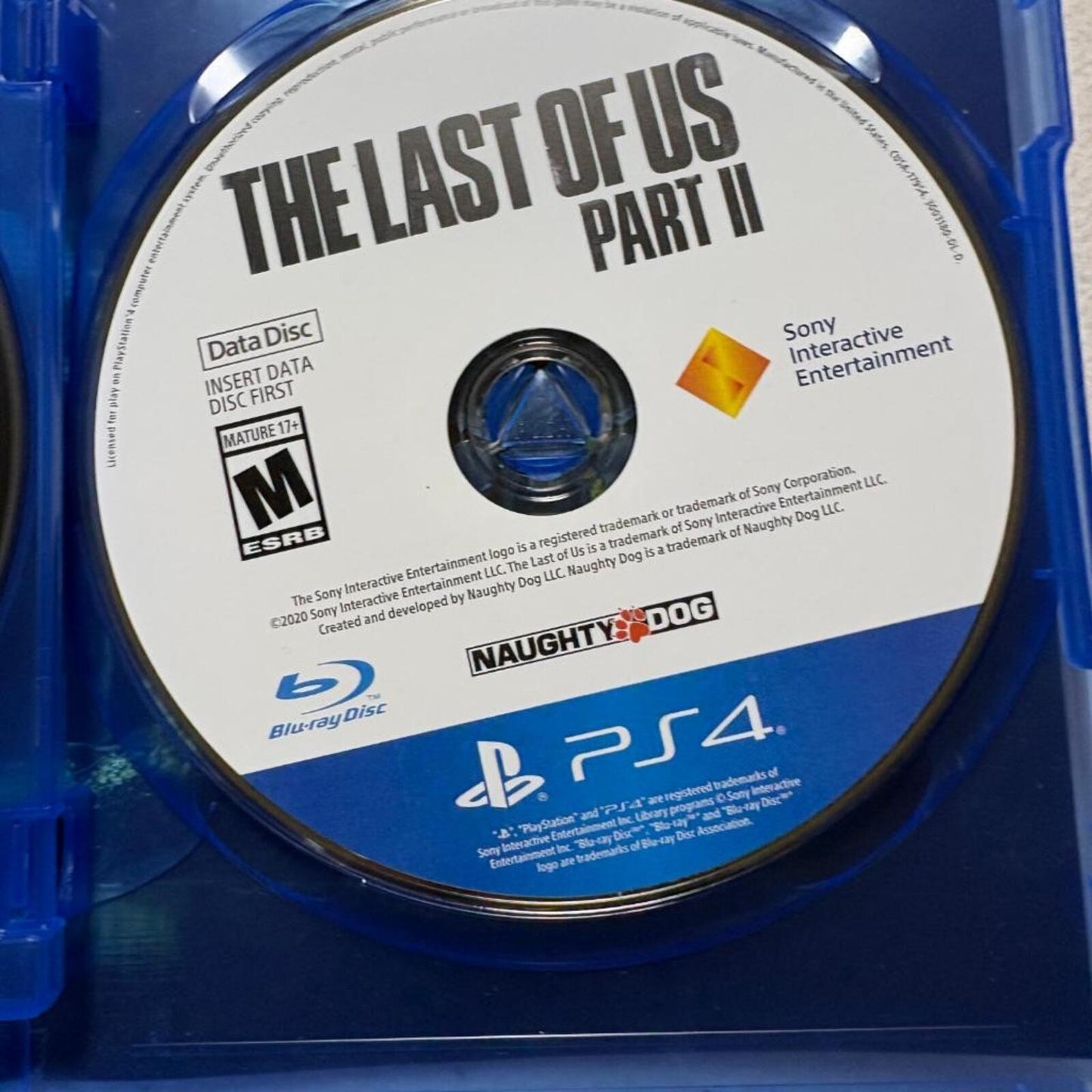 The Last of Us Part II PS4 PlayStation 4 2-Disc Set Play & Data Discs Complete