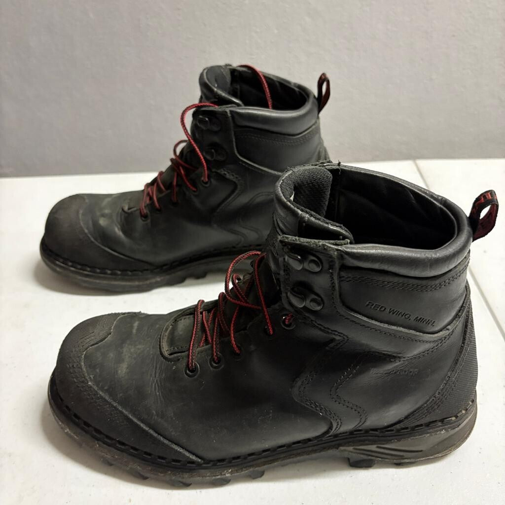 Red Wing 2411 Mens 9 EE Black Leather Waterproof Safety Toe Work Boots Made in