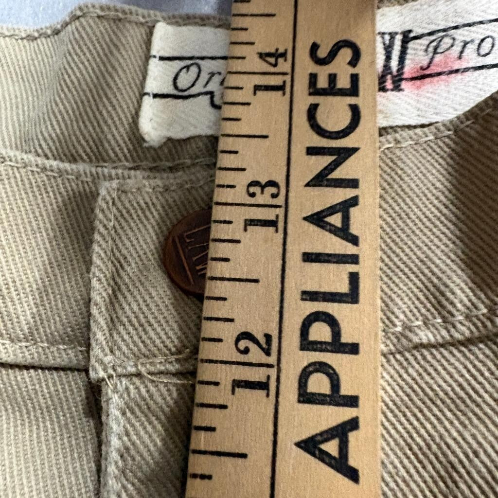 East Coast LAW Original Product Jeans Womens 38x32 Khaki Tan Denim Straight Leg