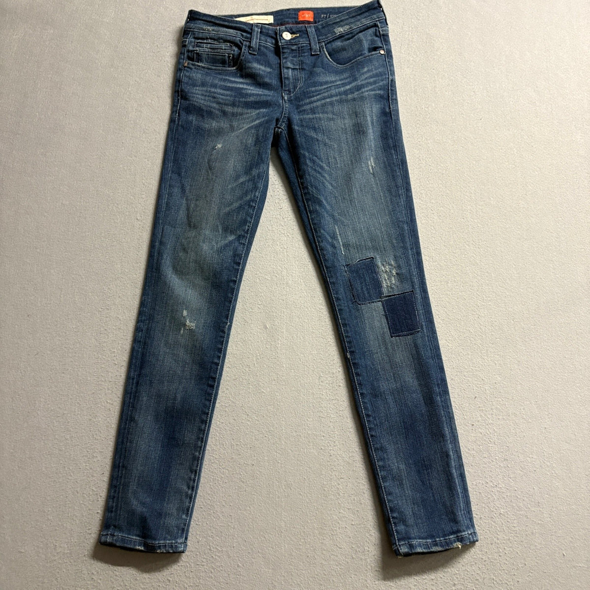 Pilcro and the Letterpress Stet Jeans Mens Size 27 Blue Patchwork Skinny Denim