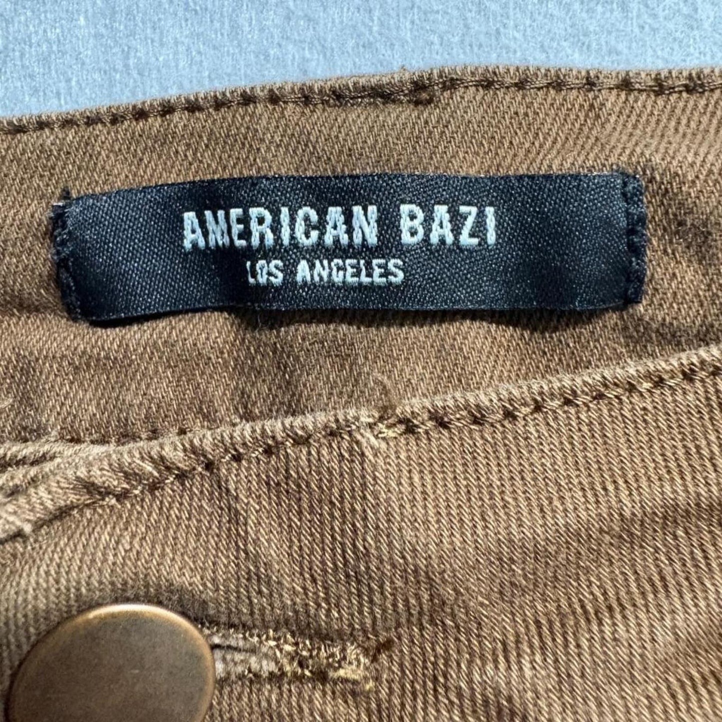 American Bazi Womens Cargo Jogger Pants Size S Brown High Rise Utility Stretch