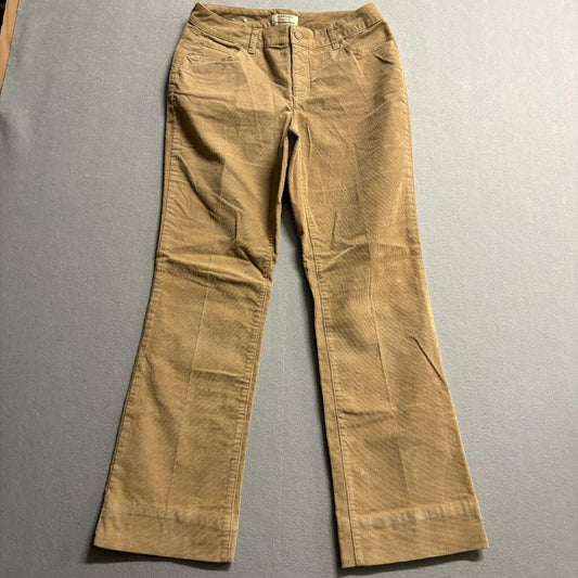 St. John's Bay Corduroy Pants Womens 8 Brown Secretly Slender Bootcut Mid Rise