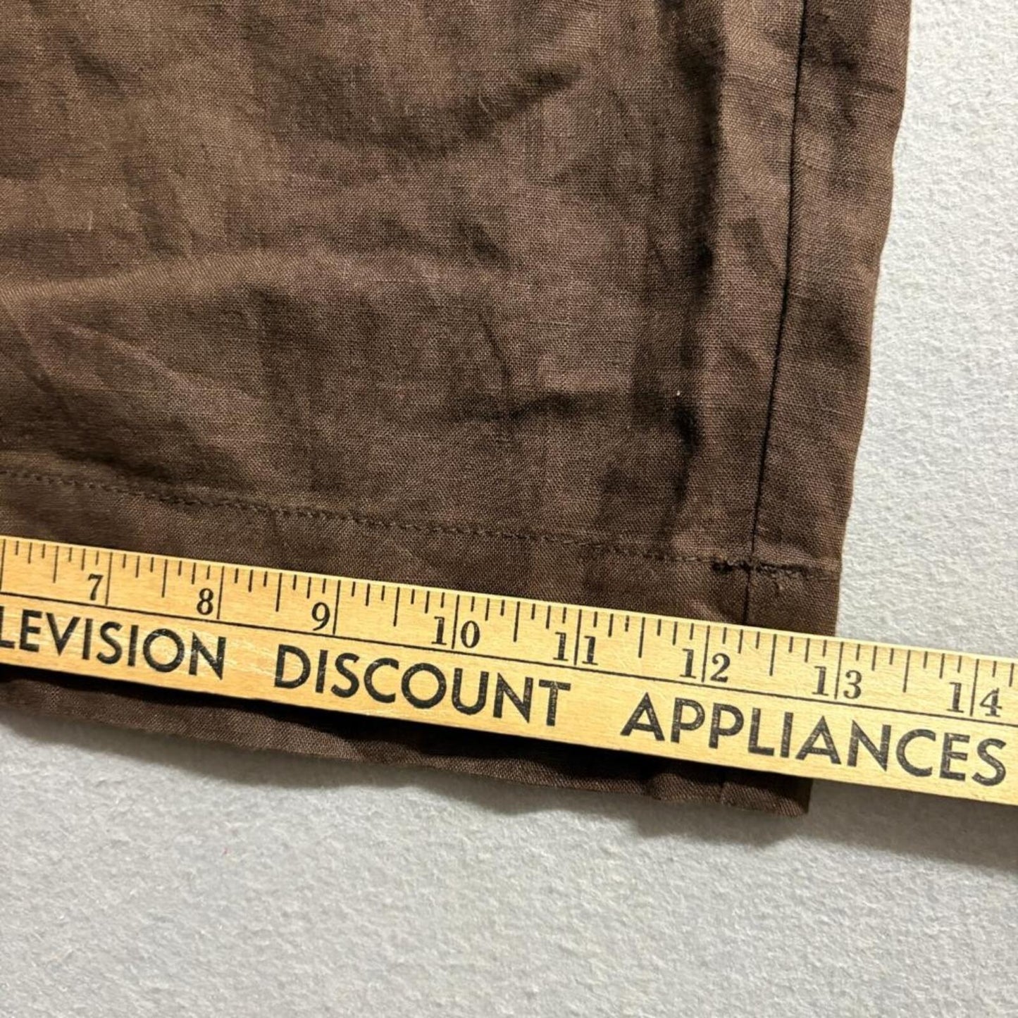 Old Navy Womens Plus 22 Brown 100% Linen Crop Pants Just Below Waist Capris