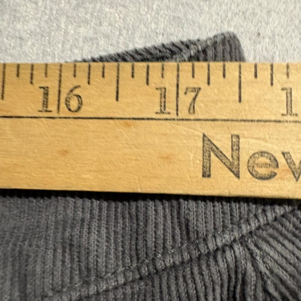 St Johns Bay Corduroy Pants Womens 14 Average Gray Secretly Slender Bootcut