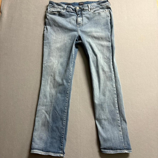 NYDJ Marilyn Straight Jeans Womens Size 18 Light Wash Stretch Blue Denim