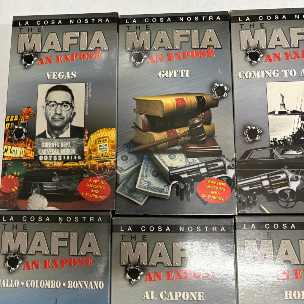 The Mafia An Expose La Cosa Nostra VHS Lot of 10 Gotti Al Capone Hoffa Vegas
