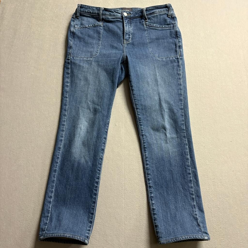 NYDJ Sheri Slim Jeans Womens Size 10 Blue Denim Lift Tuck Stretch Crop