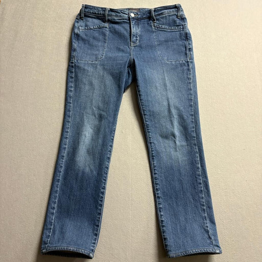 NYDJ Sheri Slim Jeans Womens Size 10 Blue Denim Lift Tuck Stretch Crop