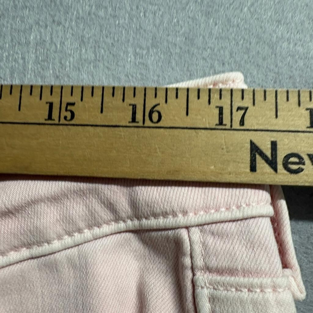 Old Navy Rockstar Super Skinny Jeans Womens 14 Pink Distressed Mid Rise Denim