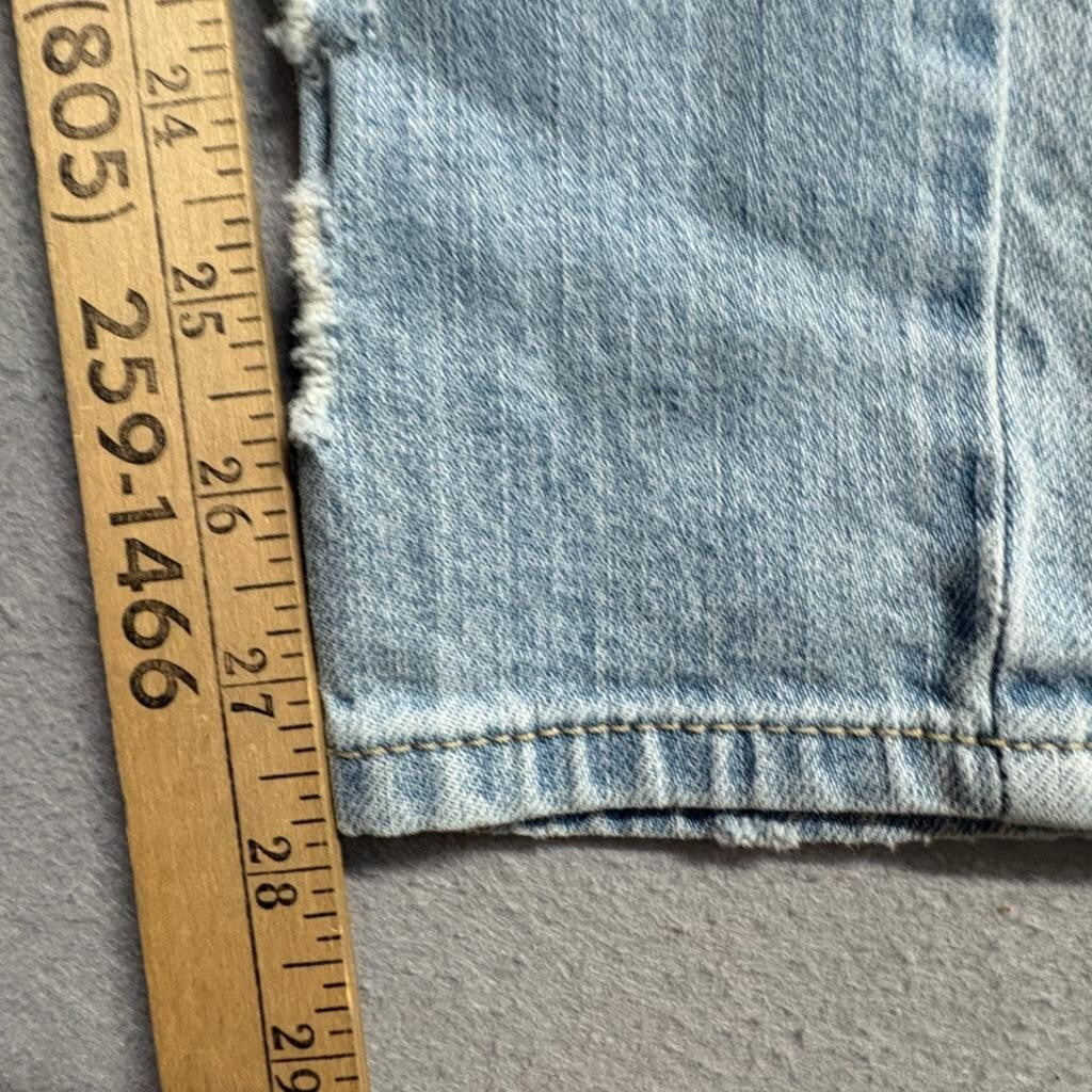Empyre Verge Mens Distressed Skinny Jeans Size 30 Light Wash Ripped Denim