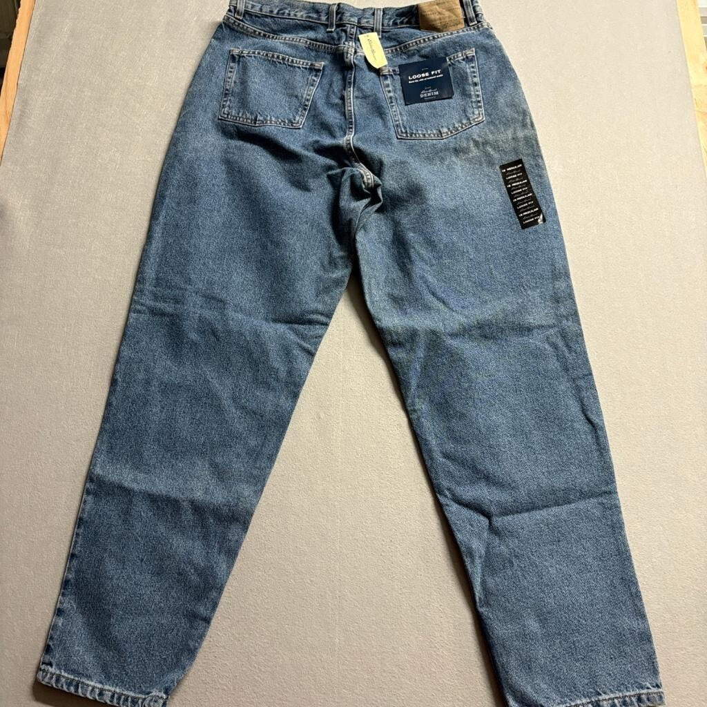 Eddie Bauer Vintage Loose Fit Jeans Womens 18 Regular Blue Denim High Rise NWT