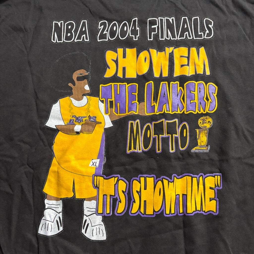 Vintage 2004 Los Angeles Lakers Western Conference Champions Shirt Mens XL Black