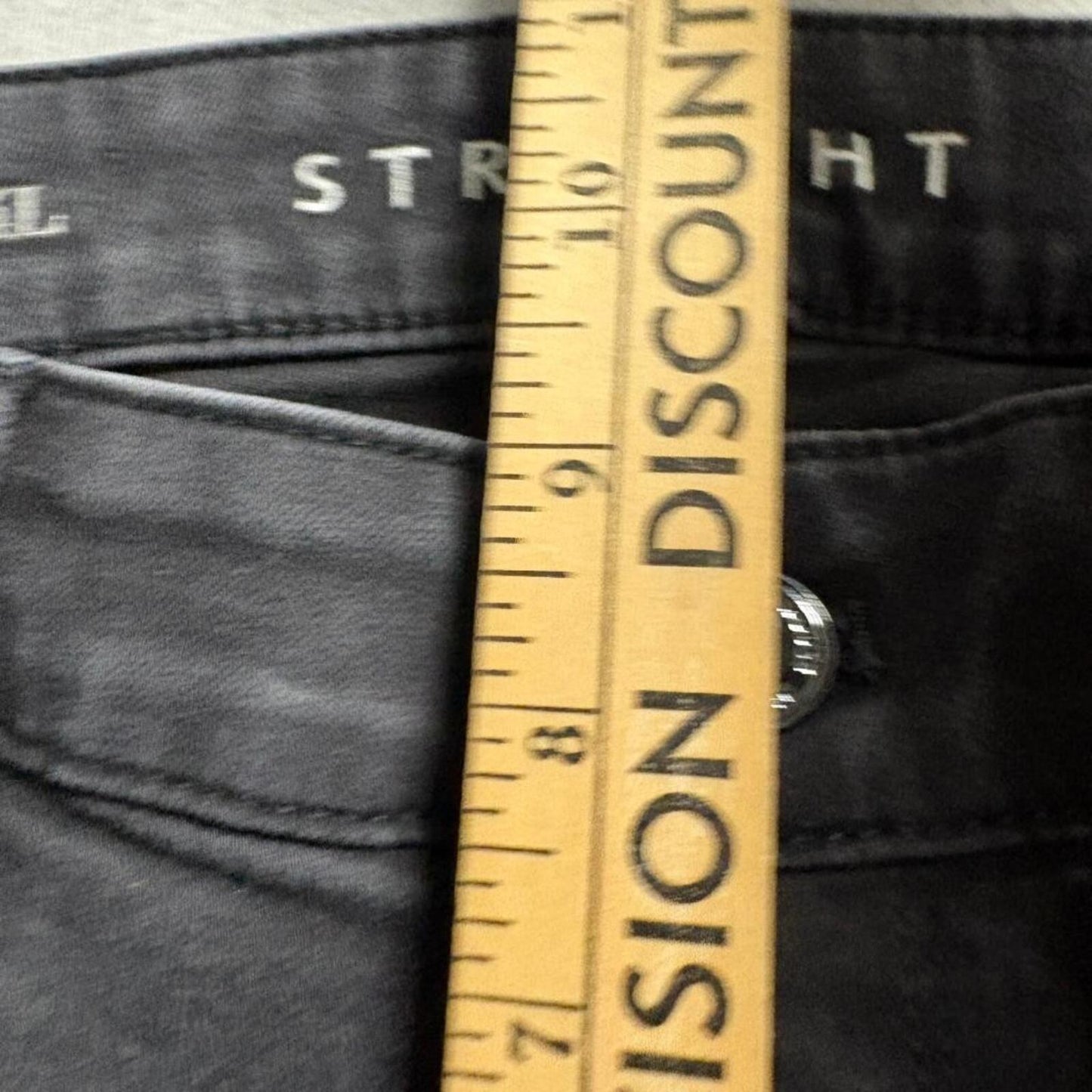White House Black Market Jeans Womens 4L Black Straight Crop Embroidered Hem