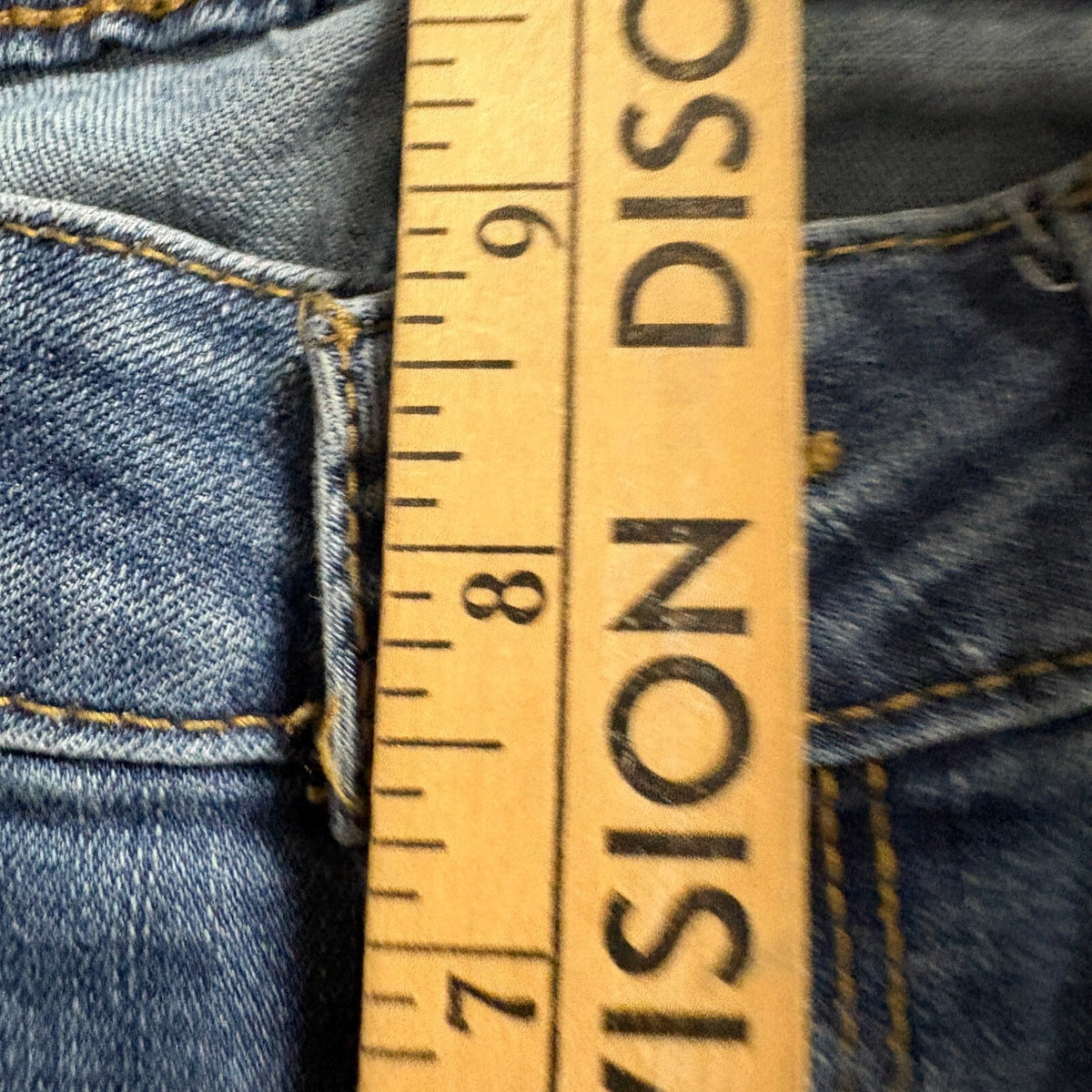 kensie Jeans Womens Size 6 28 The Flare Crop Blue Raw Hem Stretch Denim Pants