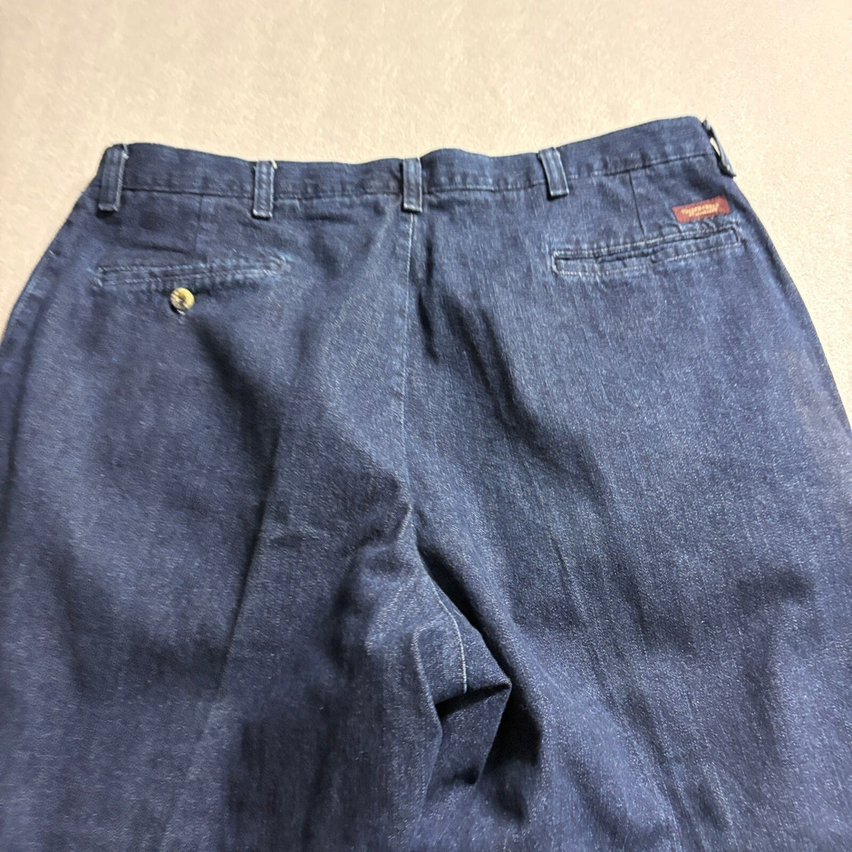Timber Creek by Wrangler Pleated Denim Jeans Mens 38x32 Blue 100% Cotton