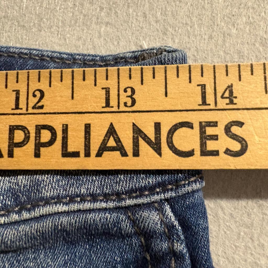Whetherly Cooper High Rise Skinny Jeans Womens 24 Blue Denim Raw Hem Button Fly