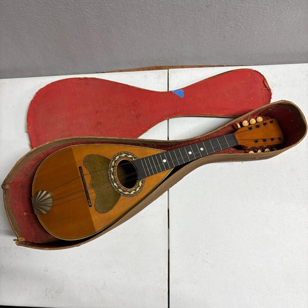 Vintage Lakeside Bowl Back Mandolin 8 String Tater Bug with Original Case