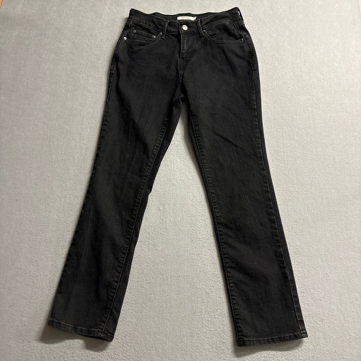 Levi's 505 Straight Fit Womens Jeans Size 27 W27 L30 Black Denim Casual Pant