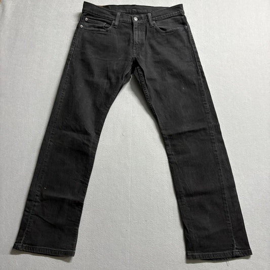 Levi's 514 Straight Fit Jeans Mens 32x30 Black Denim Pants
