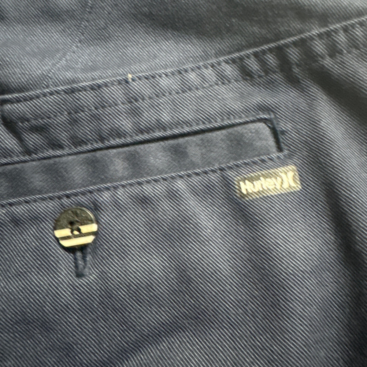 Hurley Chino Pants Mens 28x29 Blue Straight Leg Casual Flat Front Chinos Slacks