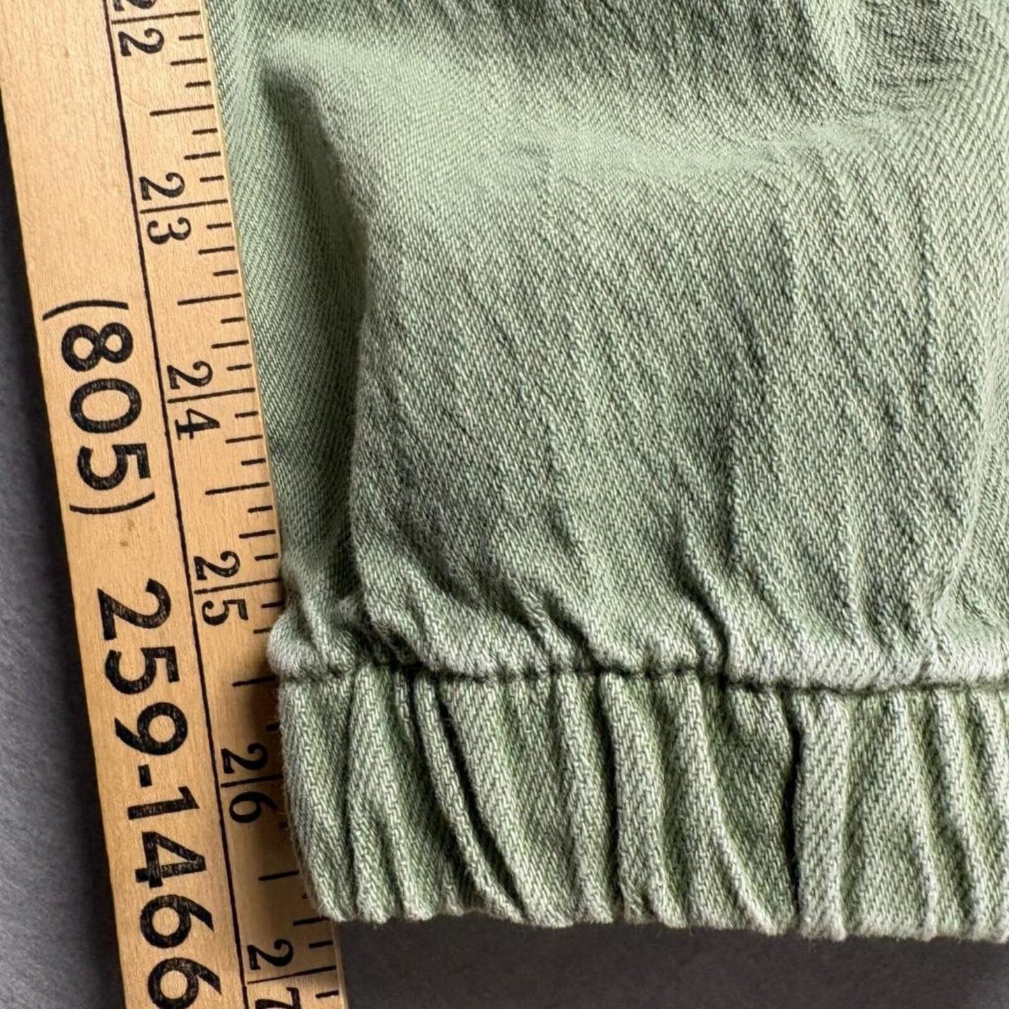 American Eagle Jogger Pants Womens 12 Regular Green Denim Stretch Elastic Waist
