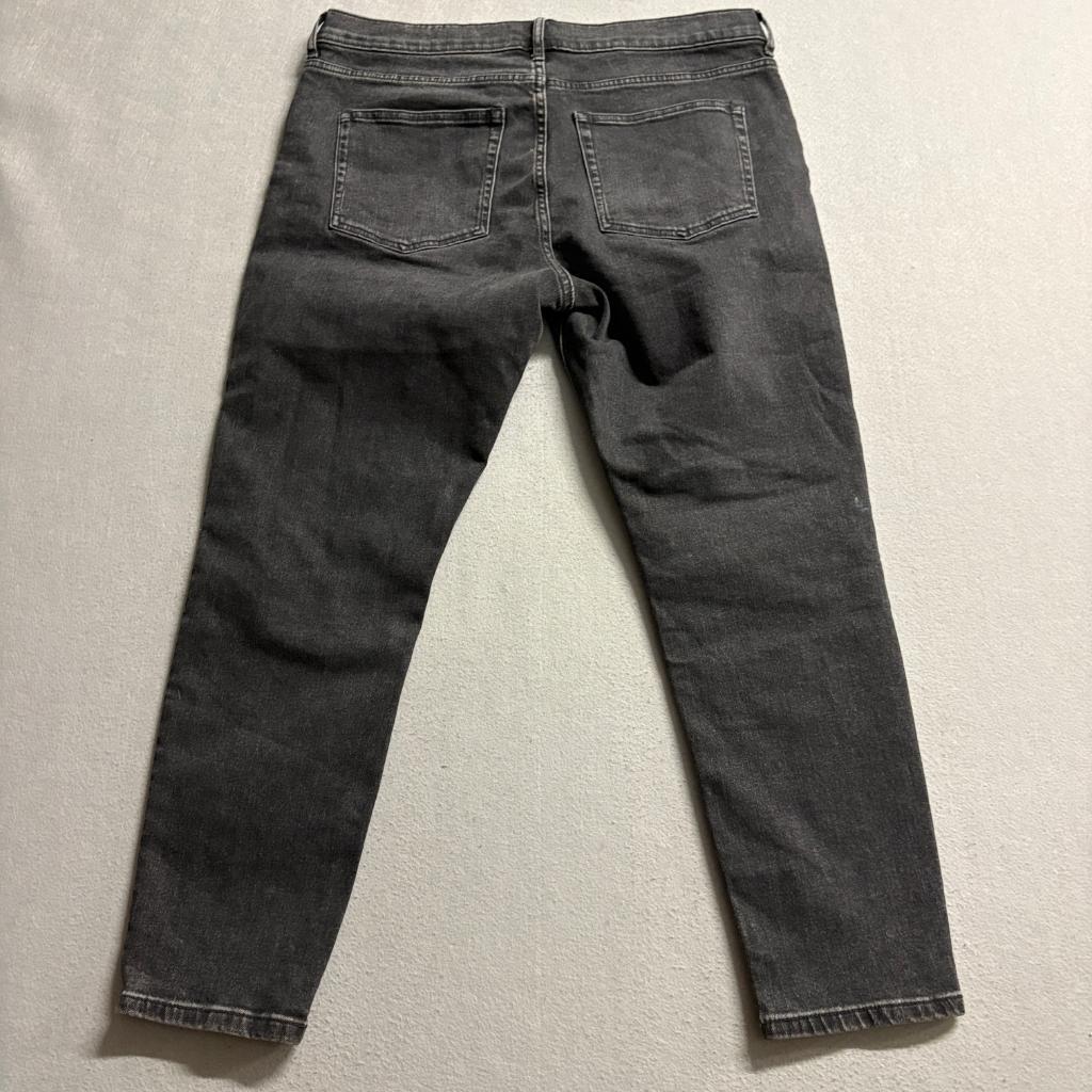 Everlane Jeans Mens 32 Ankle Black Denim Mid Rise Stretch Slim Straight
