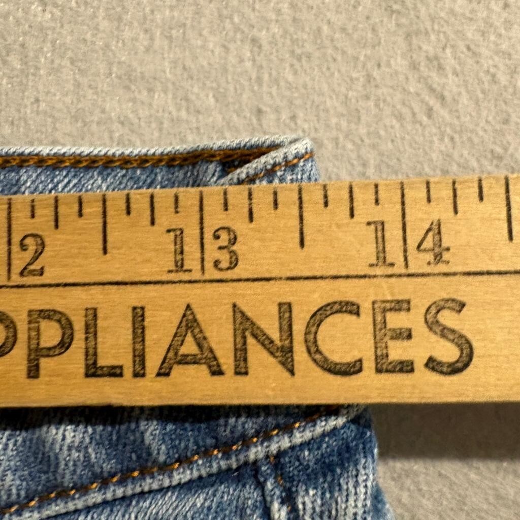 Denim Forum The Yoko High Rise Slim Jeans Womens 27 Blue Denim Button Fly