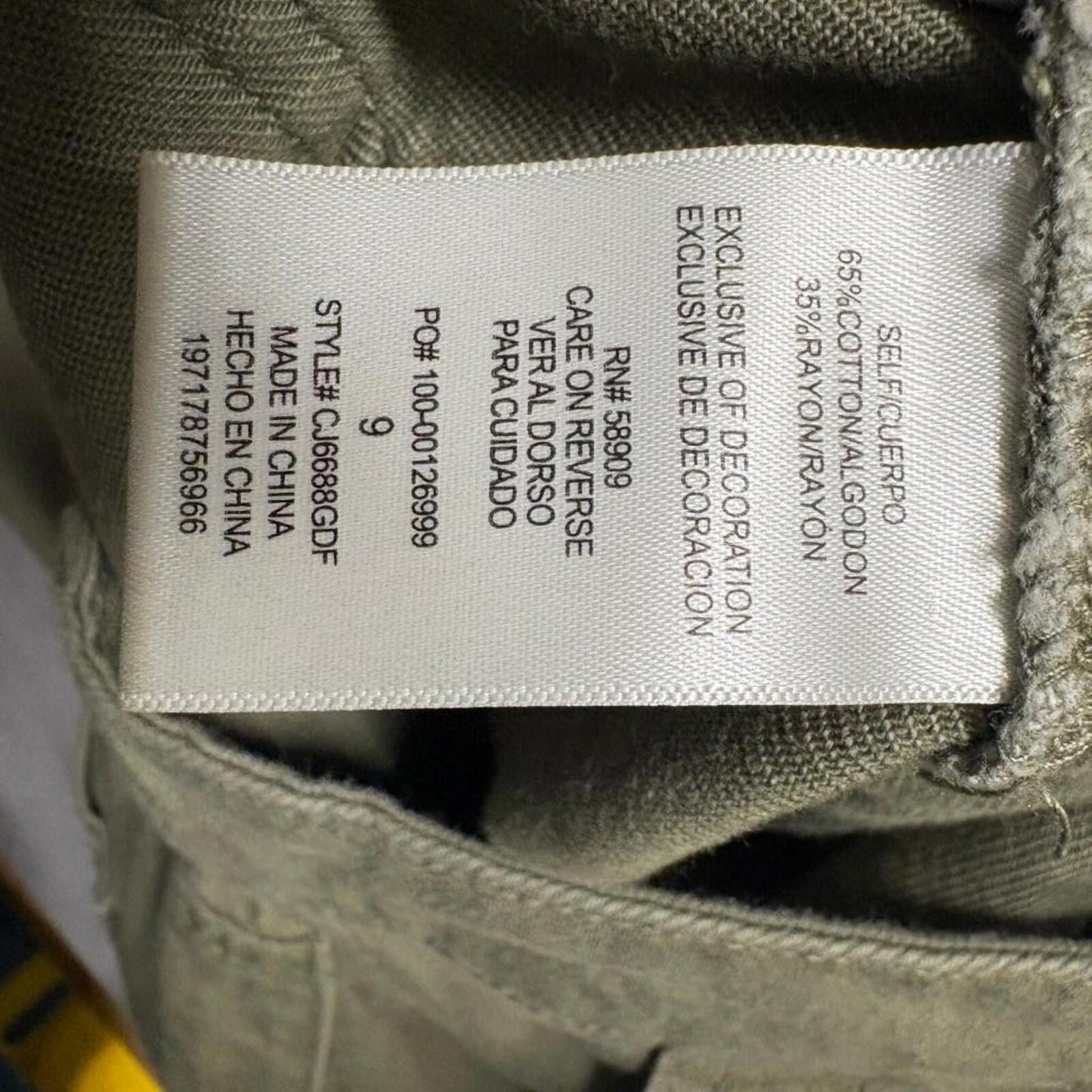 Universal Thread Womens Wide Leg Utility Pants Size 9 Olive Green Cotton Blend