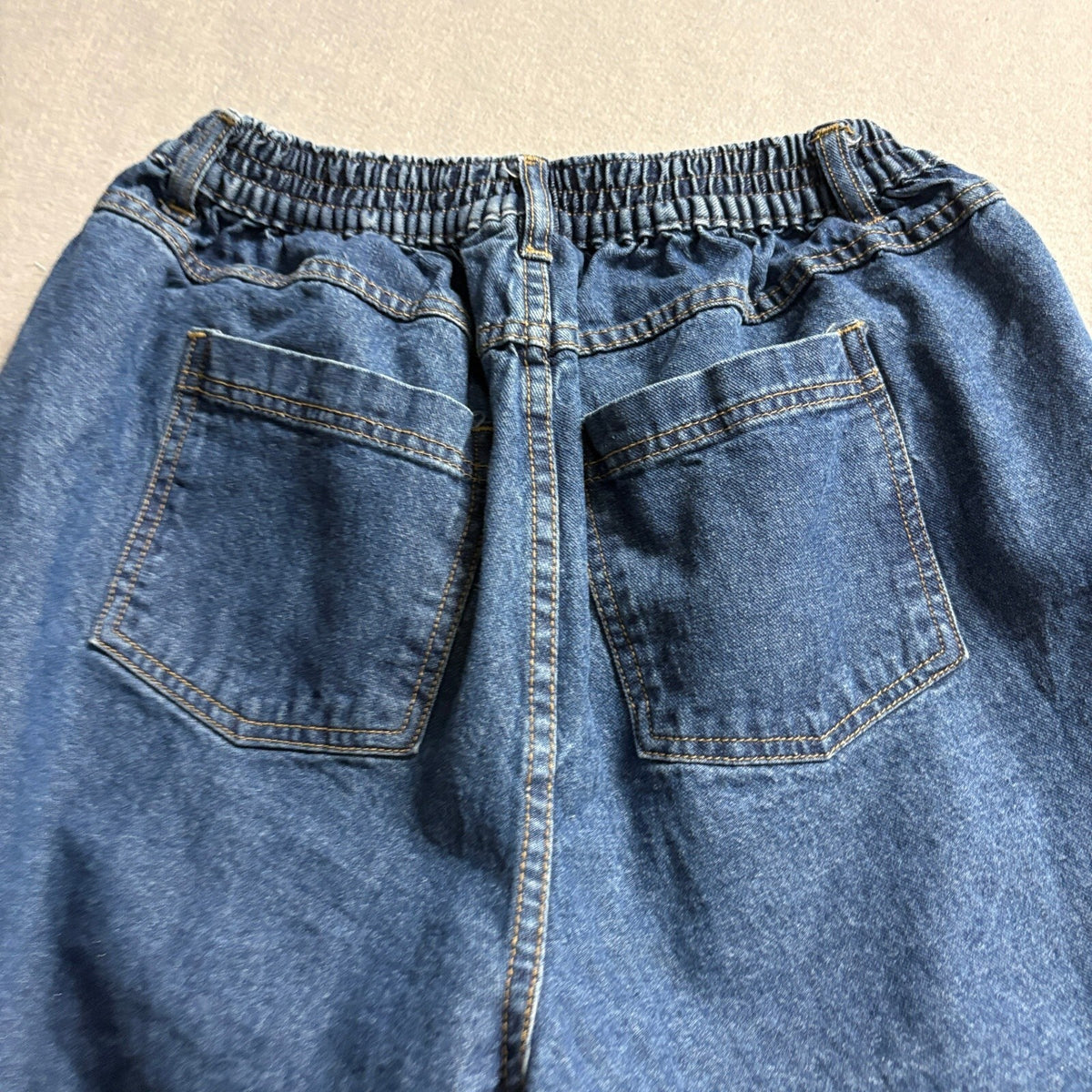 Woman Within Crop Jeans Womens Plus 16W Blue Denim Elastic Waist Capris