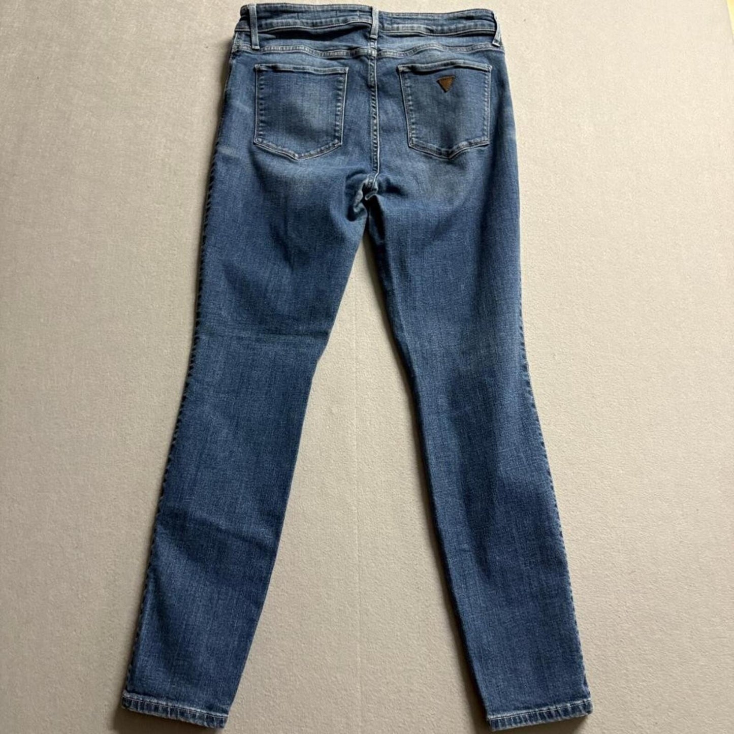 Guess Sexy Curve Skinny Jeans Womens 31 Blue Denim Stretch Medium Wash