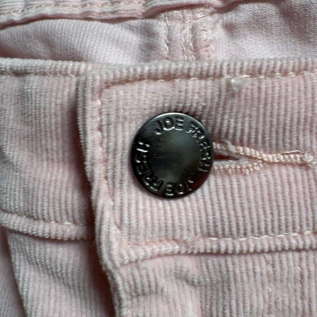 Joe Fresh Slim Corduroy Pants Womens 31 Pink Cotton Blend Stretch Jeans