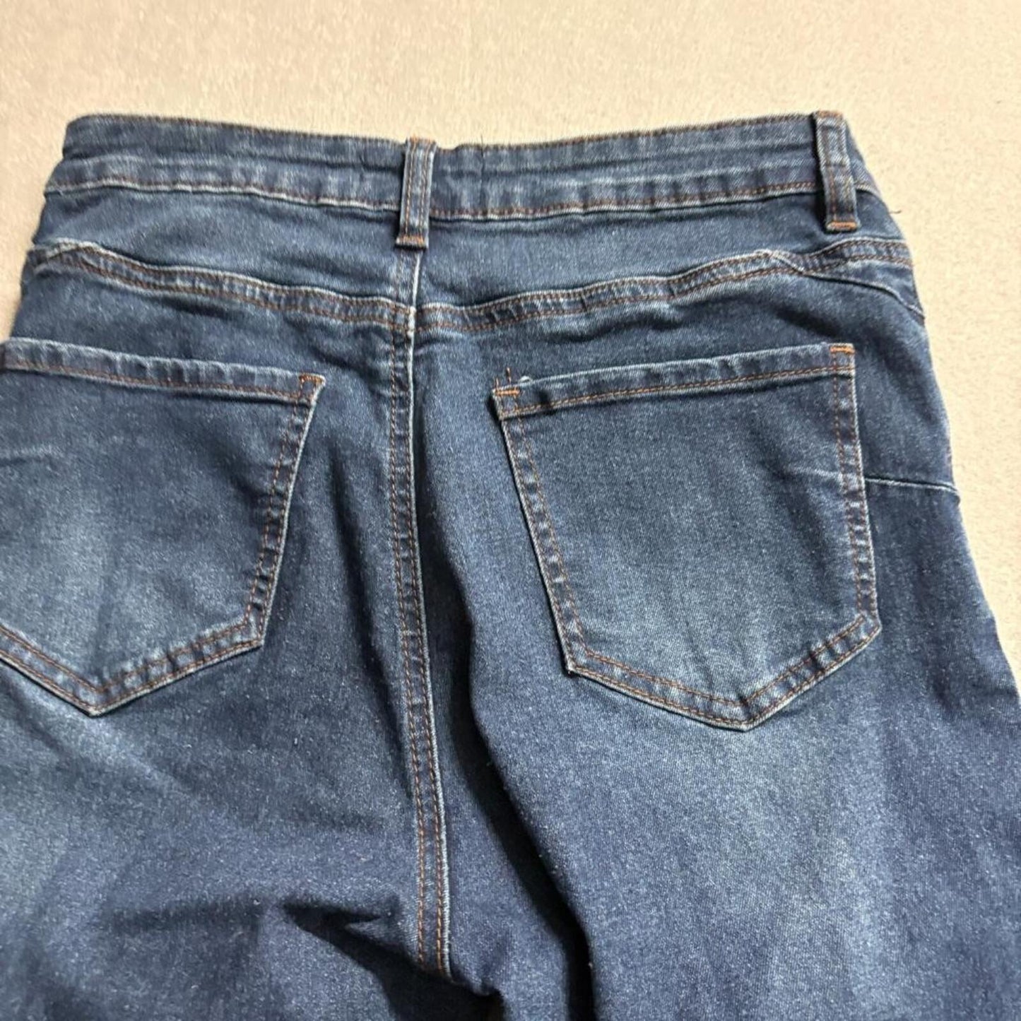 Rise Jeans Womens Size 11 Blue High Rise Skinny Stretch Denim Deep Dark Wash