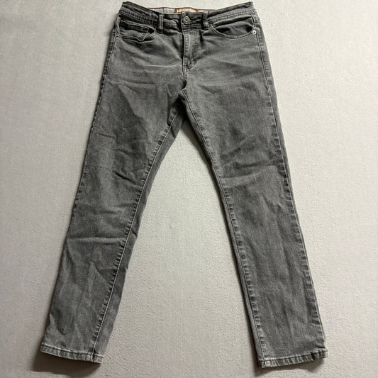 Indigo Wisdom Original Mens Jeans Size 30x30 Gray Slim Straight Stretch Denim