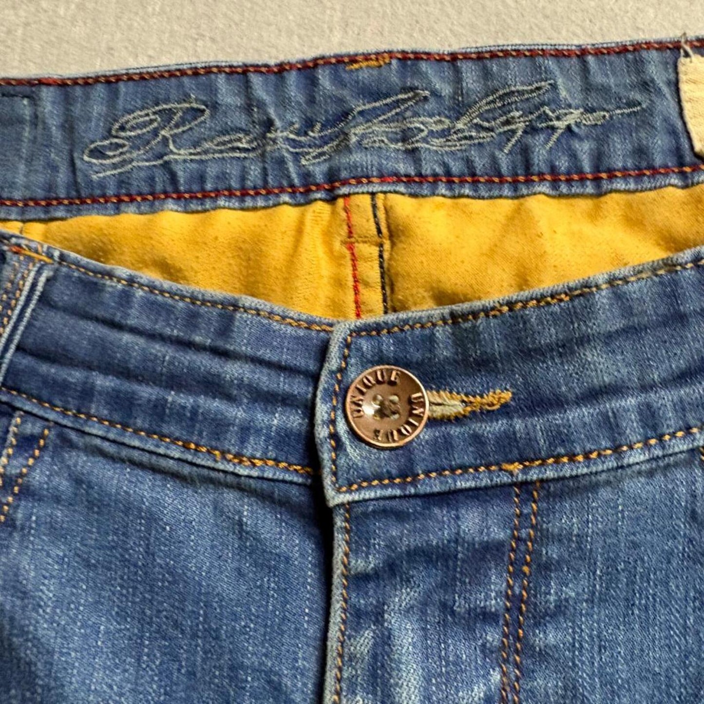 Raw2811 Firangi Fit Tinks Denim Division Jeans Mens 34x28 Blue Cotton
