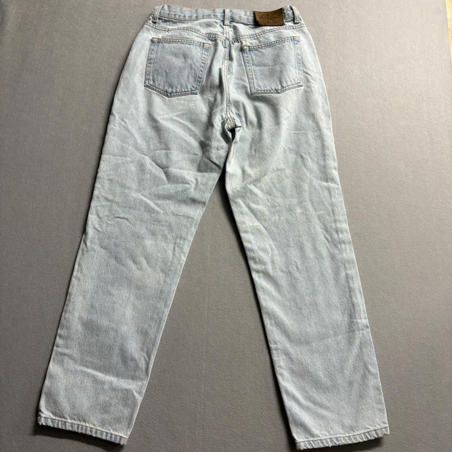 Vintage Calvin Klein Jeans Womens 10 Light Wash Denim High Rise Straight Leg
